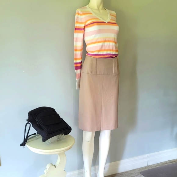 Tristan Neutral Color Midi Skirt Size 10 - Picture 1 of 10